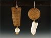 Shelley Kaldunski Roller-printed brass and freshwater pearl earrings